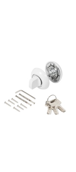 Ручка поворотная с фиксацией ключом BK6.FIX.JR WH-19 белый