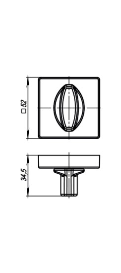 Ручка поворотная BK6.K.USQ52 FSG-39 флорентийское золото