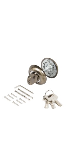 Ручка поворотная с фиксацией ключом BK6.FIX.JR AB-7 бронза