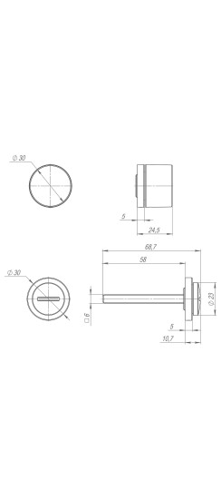 Ручка поворотная BK6.R.ART30 MWSC-33 итальянский тисненый