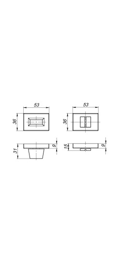 Ручка поворотная BK6.K.UCS36 (BK6 UCS) BL-26 черный