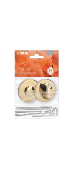 Ручка поворотная BK6.R.SLR52 (BK6 SLR) GOLD-24 (золото 24к)