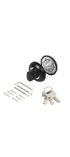 Ручка поворотная с фиксацией ключом BK6.FIX.JR BL-24 черный