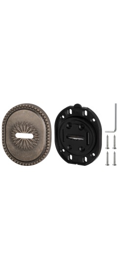 Накладка на сувальдный замок ESC.S-auto.CL/OV (PS-DEC CL) AS-9 античное серебро