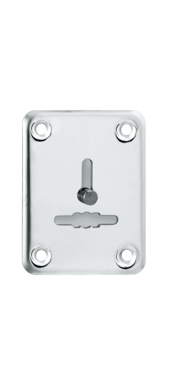Декоративная накладка ESC081/1-SS (нержавейка) на сув. замок со шторкой (1 шт.) тех.упак.