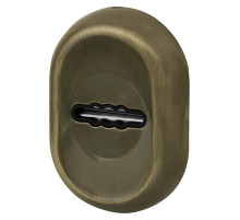 Накладка на сувальдный замок ESC.S-auto/CRE/OV.13 (ESC-13S) с авт. шторками AB зелёная бронза