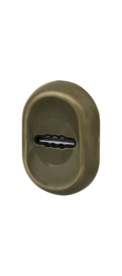Накладка на сувальдный замок ESC.S-auto/CRE/OV.13 (ESC-13S) с авт. шторками AB зелёная бронза