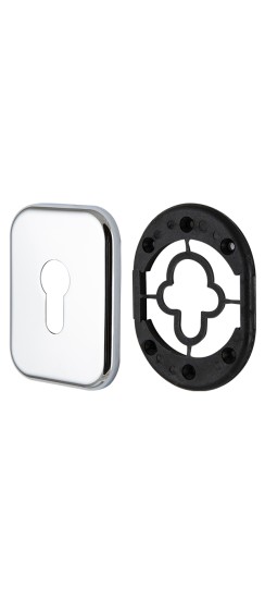 Декоративная Квадратная накладка на цилиндр ET-DEC SQ (ATC Protector 1) CP-8 Хром