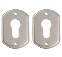 Накладки под цилиндр "Гардиан" никель ГН 30 /пара/, плоская /123:475/