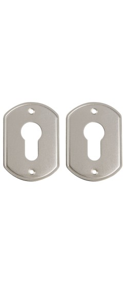 Накладки под цилиндр "Гардиан" никель ГН 30 /пара/, плоская /123:475/