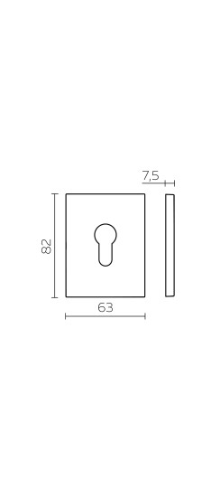 Накладка на цилиндр ESC.C.TRG/K.486 SSC-16 сатинированный хром (1 шт.)