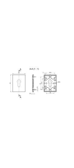 Накладка на цилиндр ESC.C.RL/K.486 (ESC 486-C RL) BL черный (1 шт.)