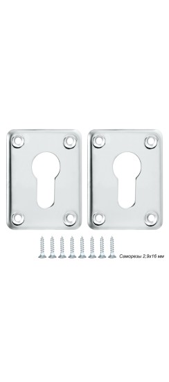 Декоративная накладка ESC083-SS (нержавейка) на цилиндр (1 пара) "1"