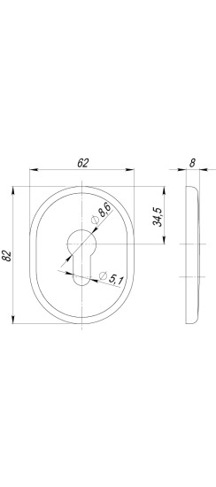 Декоративная накладка на цилиндр ET-DEC (ATC Protector 1) AB-77 Бронза