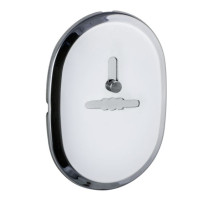 Декоративная накладка ESC 476 (90х65) СP ХРОМ на сувальдный замок с шторкой