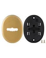 Накладка на сувальдный замок овальная со шторкой 95.324 (БРОНЗА), 1 шт