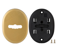 Накладка на сувальдный замок овальная со шторкой 95.324 (БРОНЗА), 1 шт