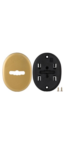 Накладка на сувальдный замок овальная со шторкой 95.324 (БРОНЗА), 1 шт