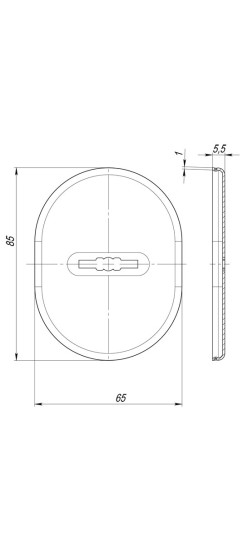 Накладка на сувальдный замок ESC.S.SF/OV.475 (ESC 475) AB зелёная бронза