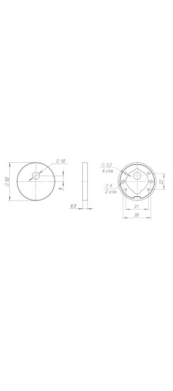 Накладка на шток цилиндра ESC.O.RLR/R.486 CP-8 хром (1шт.)