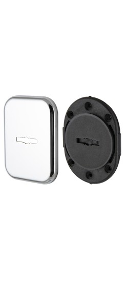 Декоратив. Квадратная накл. на сувальдный замок со шторкой PS-DEC SQ CT (ATC Protector 1) CP-8 Хром