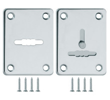 Накладка на сувальдный замок ESC.S-lift+S/K.set (ESC081/082) хром (2шт.)
