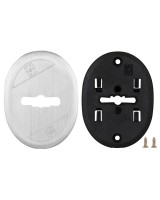 Накладка на сувальдный замок овальная 95.323 (МАТОВЫЙ ХРОМ), 1 шт