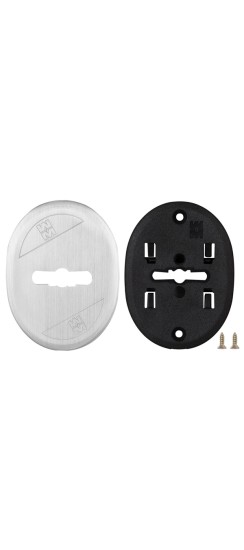 Накладка на сувальдный замок овальная 95.323 (МАТОВЫЙ ХРОМ), 1 шт