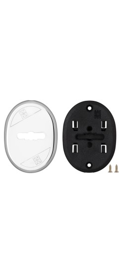 Накладка на сувальдный замок овальная со шторкой 95.324 (ХРОМ), 1 шт