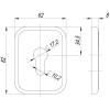 Декоративная Квадратная накладка на цилиндр ET-DEC SQ (ATC Protector 1) SN-3 Мат.никель