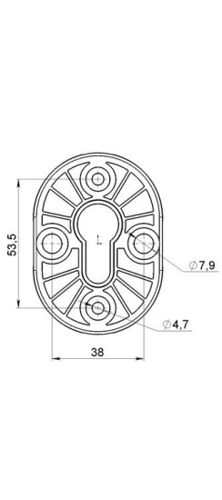 Накладка на цилиндр ESC.C/CRE/OV.12 (ESC-12C) CP хром (2шт. в уп.,отгр. по 1 шт.)