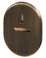 Накладка на сувальдный замок ESC.S-lift.SF/OV.476 (ESC 476) с шторкой AB зелёная бронза