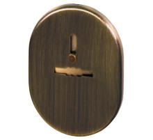 Накладка на сувальдный замок ESC.S-lift.SF/OV.476 (ESC 476) с шторкой AB зелёная бронза