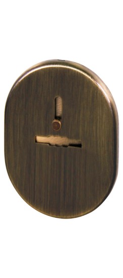 Накладка на сувальдный замок ESC.S-lift.SF/OV.476 (ESC 476) с шторкой AB зелёная бронза