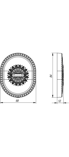 Накладка на сувальдный замок ESC.S-auto.CL/OV (PS-DEC CL / ATC Protector 1) OB-13 античная бронза