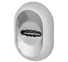 Накладка на сувальдный замок ESC.S-auto/CRE/OV.13 (ESC-13S) с автомат. шторками CP хром