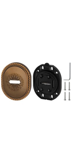 Накладка на сувальдный замок ESC.S-auto.CL/OV (PS-DEC CL) BB-17 коричневая бронза