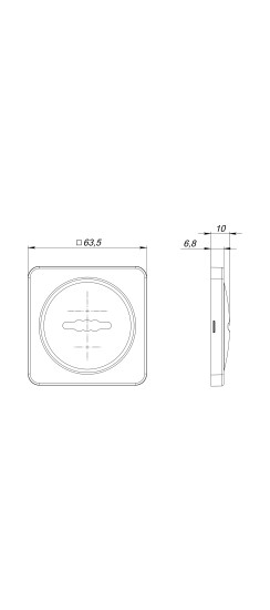 Накладка на цилиндр ESC.C.MSC/K.62 BL-24 черный (1 шт.)