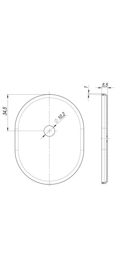 Накладка на шток цилиндра ESC.O.SF/OV.474 (ESC 474) CP хром