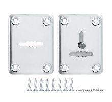 Декоративная накладка ESC081-SS (нержавейка) на сув. замок (1 пара) "2"