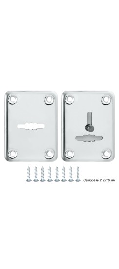 Декоративная накладка ESC081-SS (нержавейка) на сув. замок (1 пара) "2"