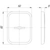 Декоратив. Квадратная накл. на сувальдный замок со шторкой PS-DEC SQ CT (ATC Protector 1) CP-8 Хром