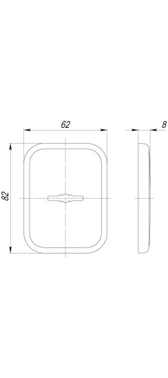 Декоратив. Квадратная накл. на сувальдный замок со шторкой PS-DEC SQ CT (ATC Protector 1) CP-8 Хром