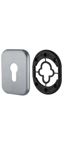 Декоративная Квадратная накладка на цилиндр ET-DEC SQ (ATC Protector 1) SC-14 Матовый хром