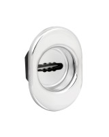 Накладка на сувальдный замок ESC.S-auto/U/OV.477 (ESC 477 U (70х50) ) с подпруж. шторками СР хром