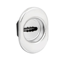 Накладка на сувальдный замок ESC.S-auto/U/OV.477 (ESC 477 U (70х50) ) с подпруж. шторками СР хром