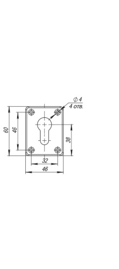 Декоративная накладка ESC083/C-SS (нержавейка) на цилиндр (1 шт.) тех.упак.