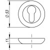 Накладка под цилиндр ET.R.RM54 (ET RM) AB/GP-7 бронза/золото