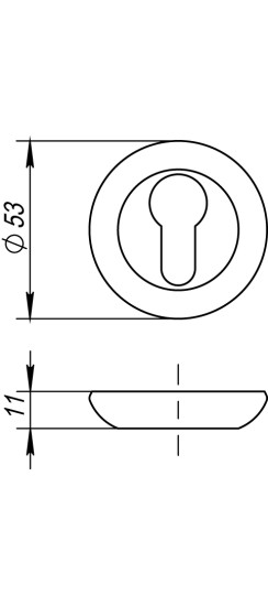 Накладка под цилиндр ET.R.RM54 (ET RM) AB/GP-7 бронза/золото