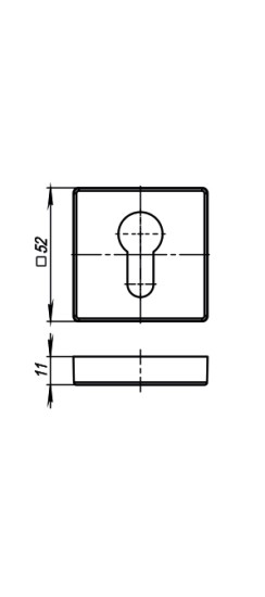 Накладка под цилиндр ET.K.USQ52 (ET USQ) BB-17 коричневая бронза